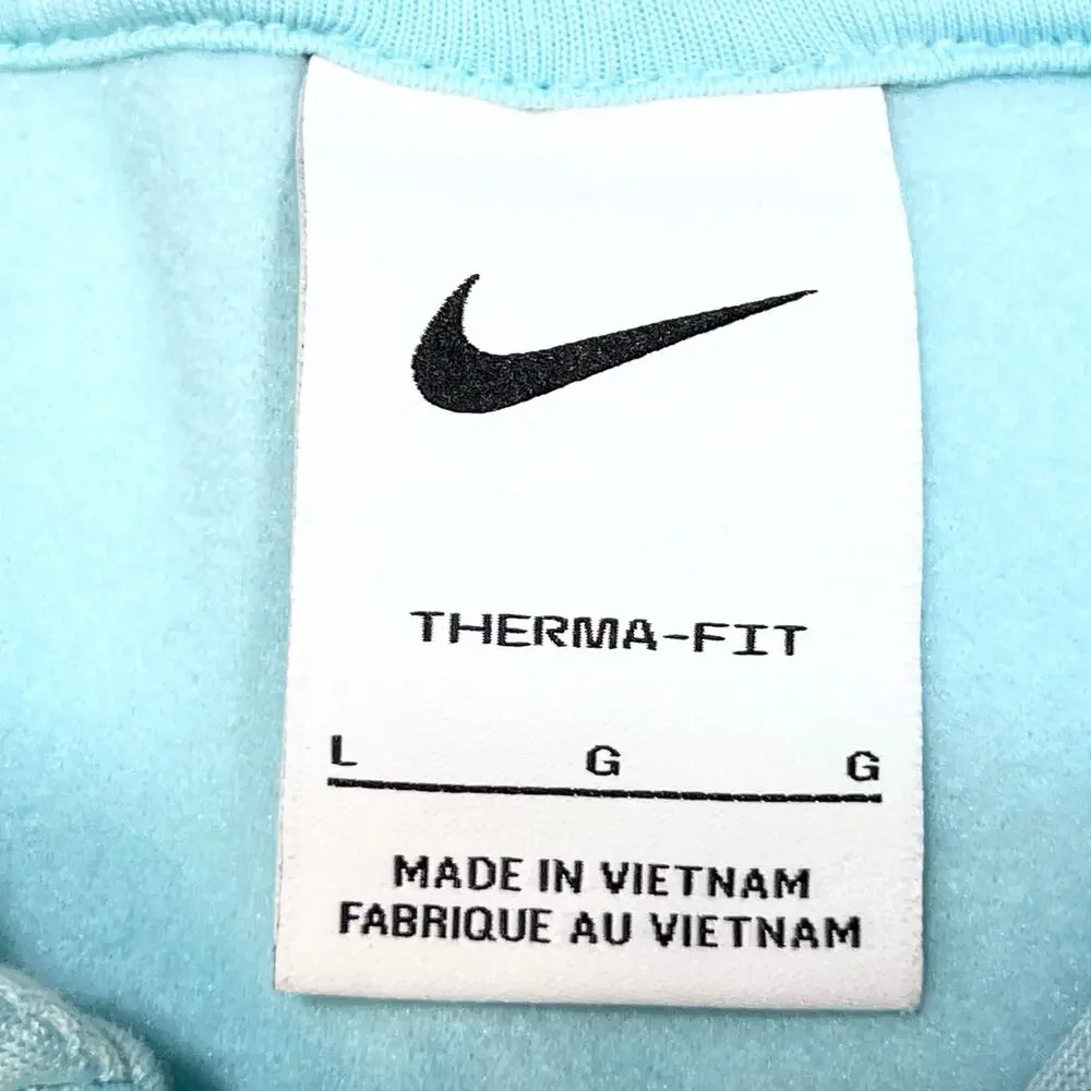 Nike Therma-FIT Elite Big Kids Large Full-Zip Basketball Hoodie Black White Blue